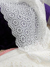 Most Premium Pure Cotton Hakuba Chikankari Fabric (Big WIDTH!!) (Dyeable Also)