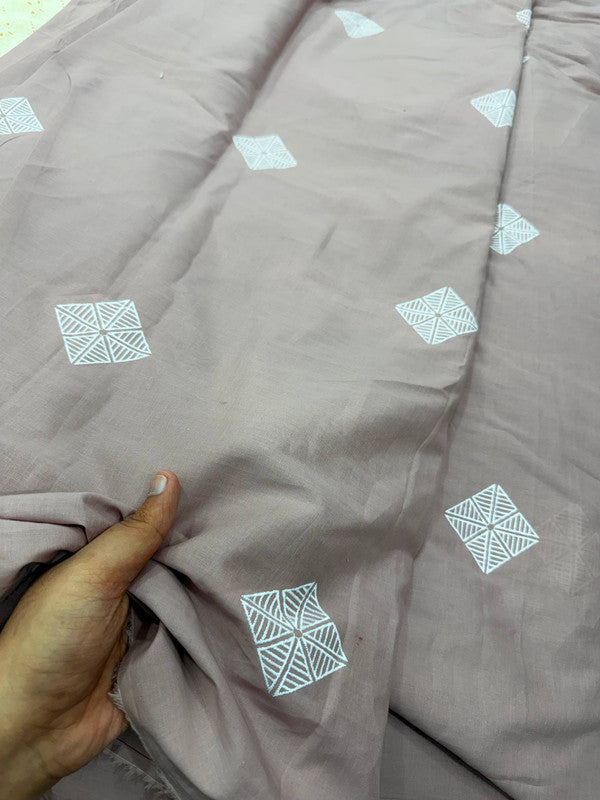 Most Premium Pure Fine Thread Embroidery On Cotton FABRIC (Big WIDTH!!)