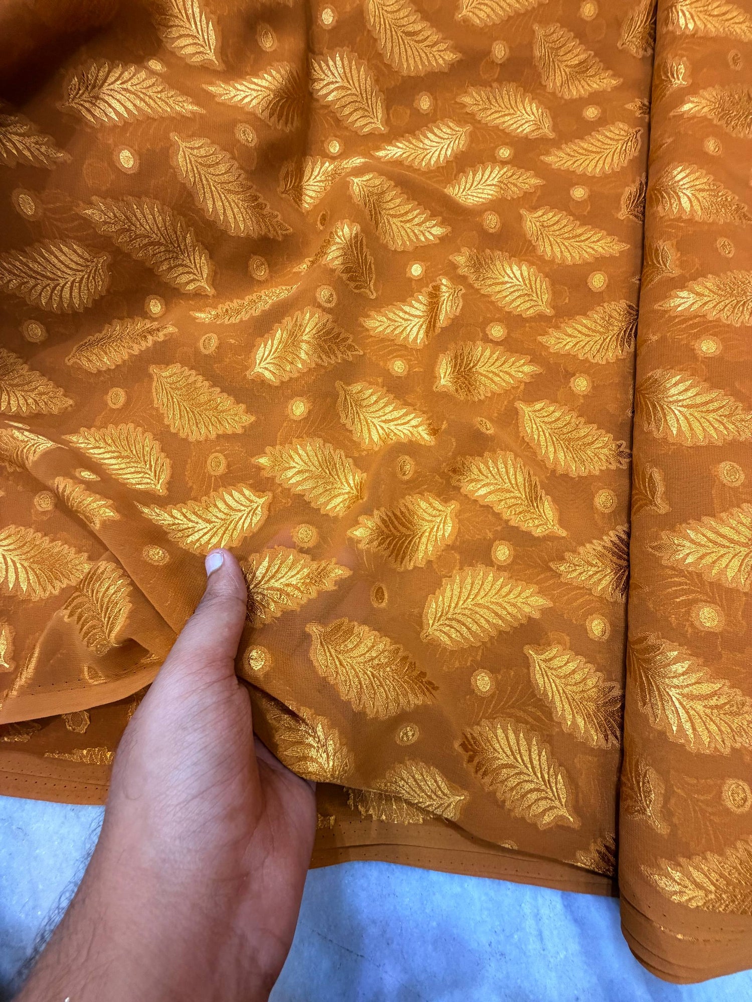 Most Premium Fine Weaving On Pure Georgette FABRIC