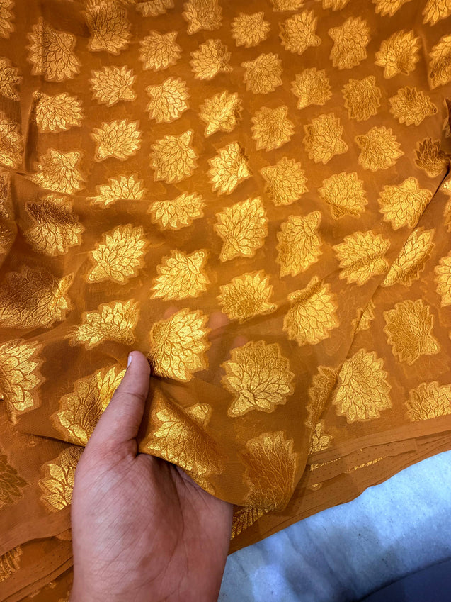 Most Premium Fine Weaving On Pure Georgette FABRIC