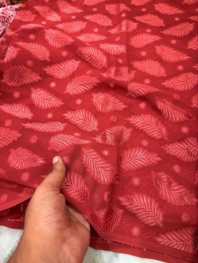 Most Premium Fine Weaving On Pure Georgette FABRIC