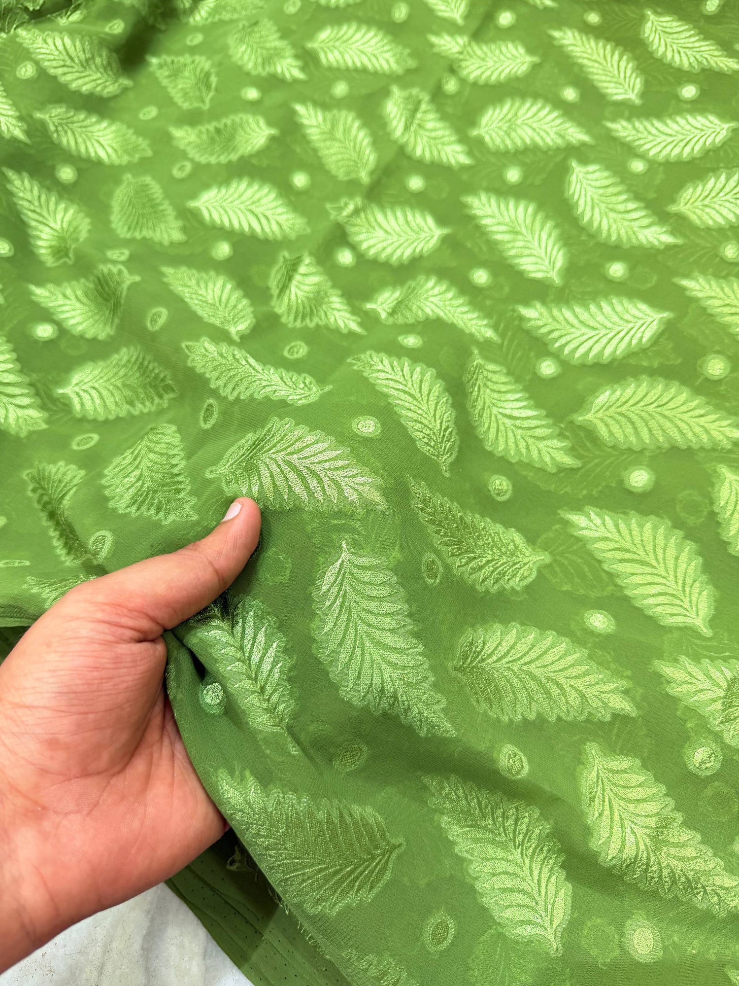 Most Premium Fine Weaving On Pure Georgette FABRIC