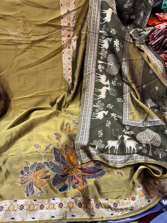 Most Premium Branded Pure Silk Kurta With Dupatta Set