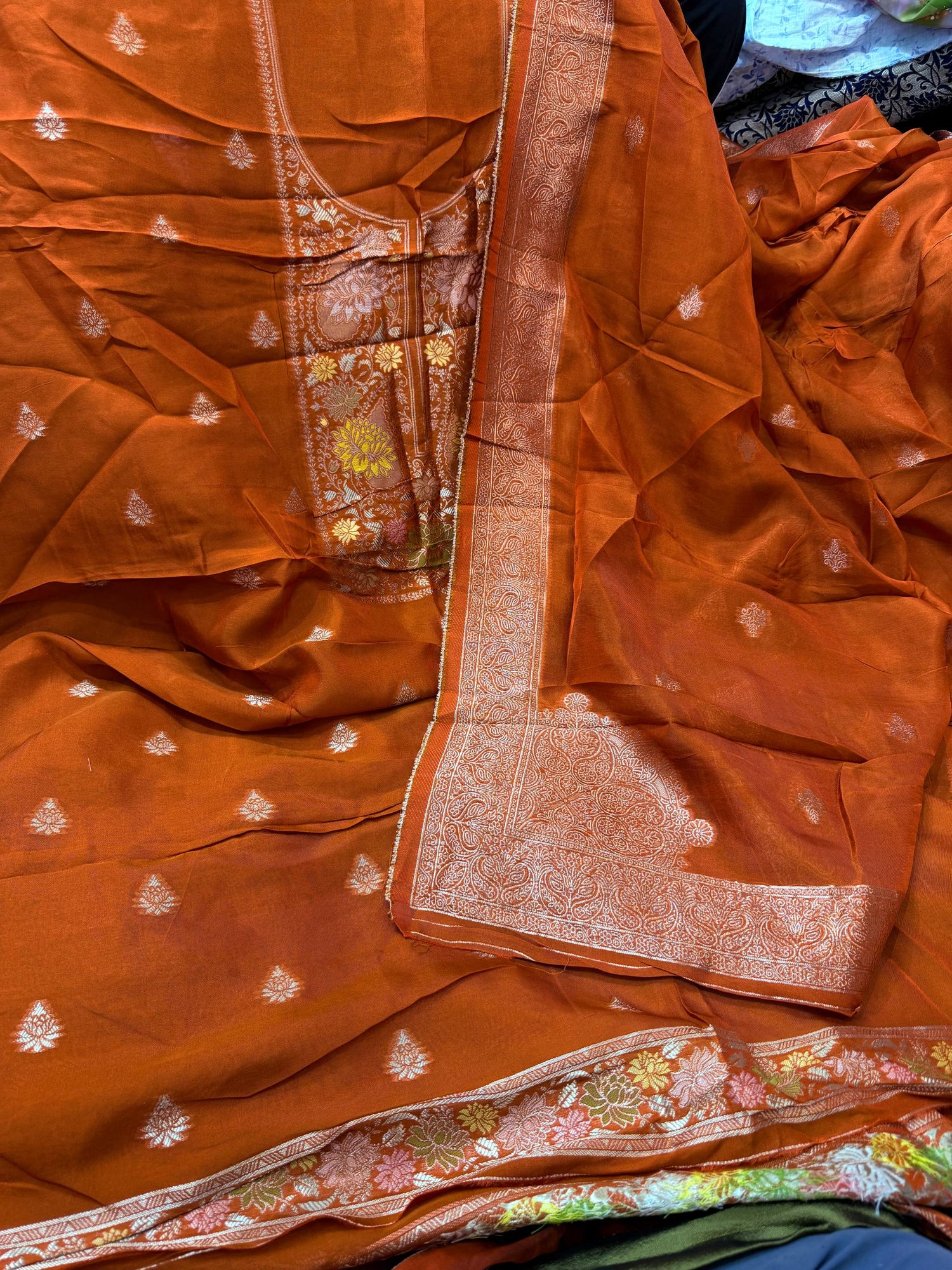 Most Premium Branded Pure Silk Kurta With Dupatta Set