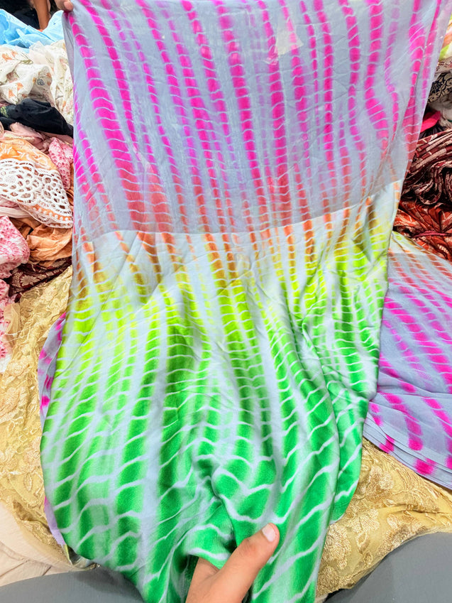 Most Premium Satin Georgette Tie&Dye FABRIC