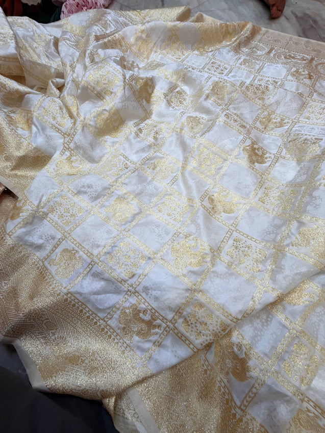 Most Premium Pure Gajji Silk Zari Banarasi Sarees (Fill Size & Dyeable)