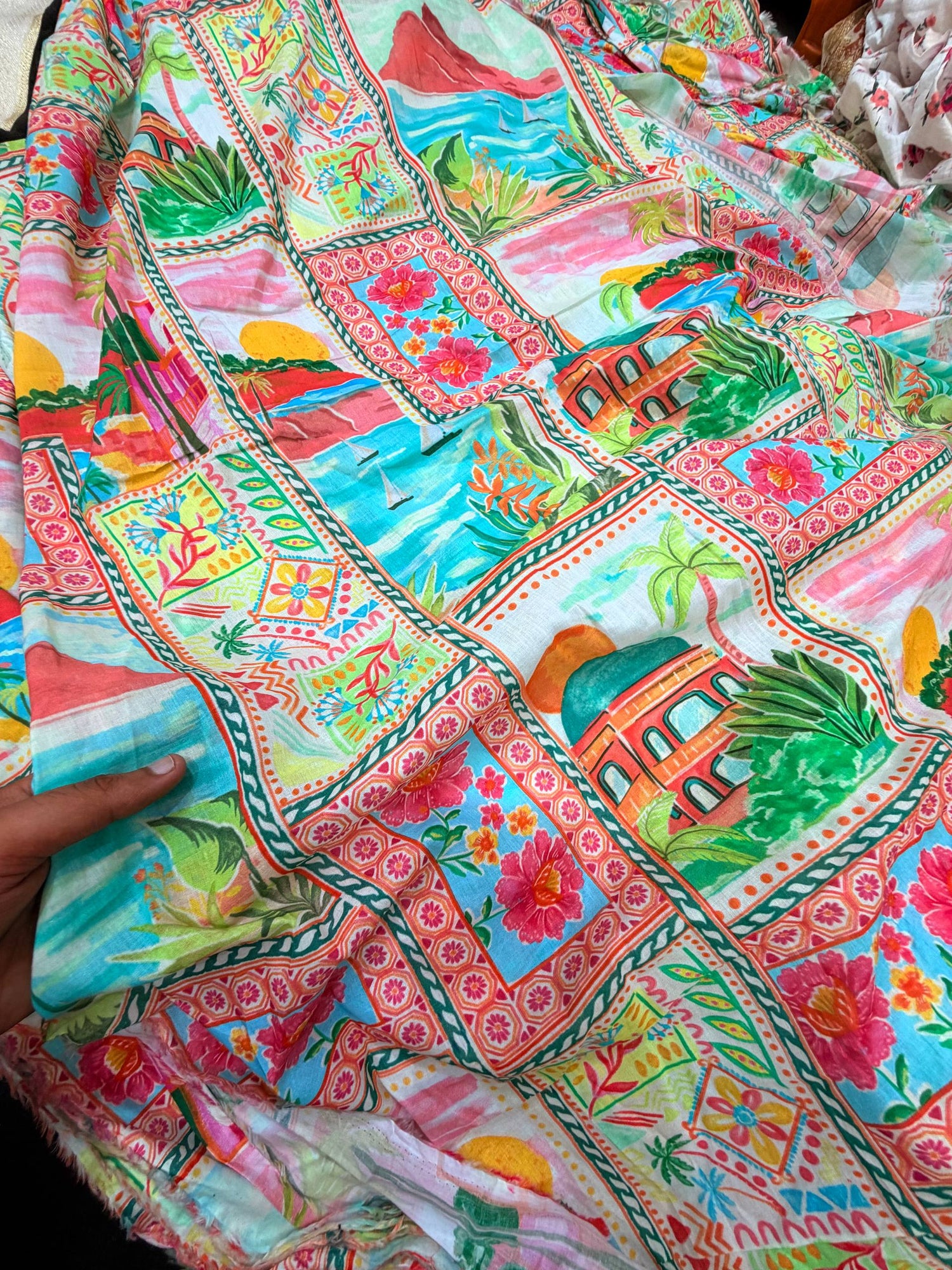 Most Premium Pure Mul Cotton FABRIC PRINTED (Big WIDTH!!)