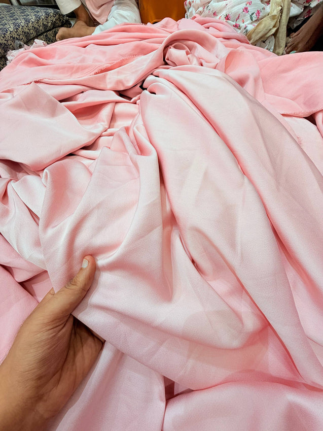 Most Premium Cotton Satin LYCRA FABRIC (Big WIDTH!!)
