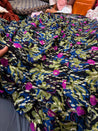 Most Premium Fine Zari Weaving On Pure PRINTED Georgette FABRIC (Big WIDTH!!)