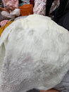 Premium Fendy Silk Organza FABRIC With Fine Embroidery