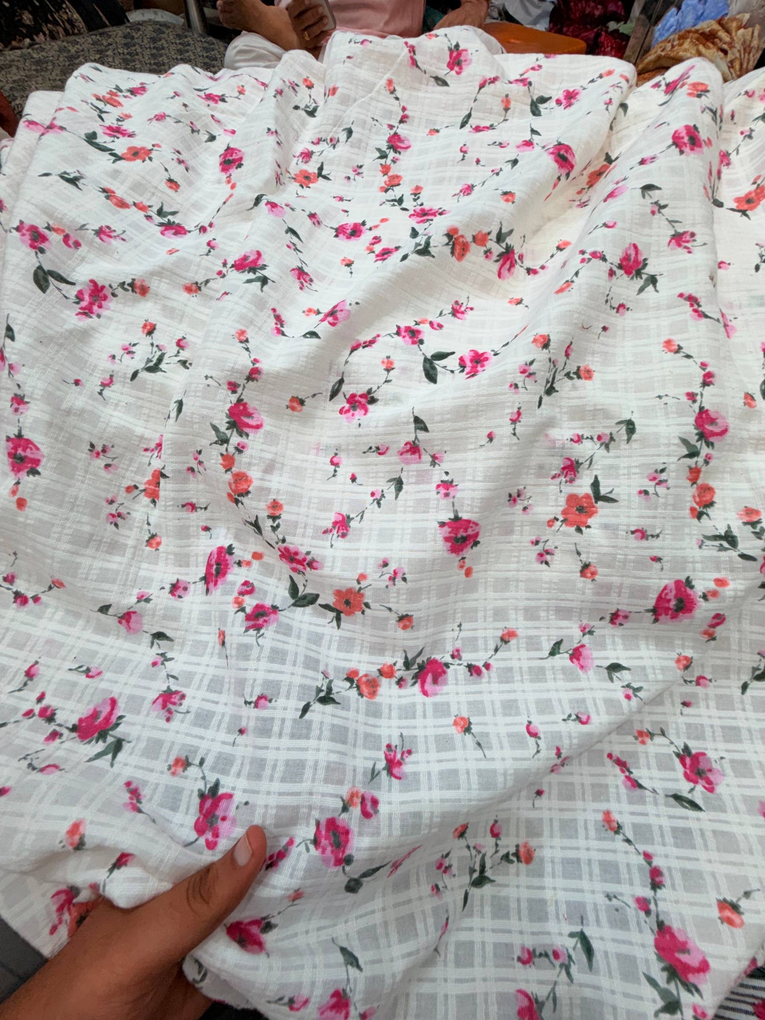 Most Premium Pure Mul Cotton Dobby  FABRIC PRINTED (Big WIDTH!!)
