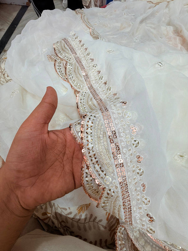 Most Premium Pure Georgette Dupatta (Complete 2.5 Meter Cut) (Dyeable Also)
