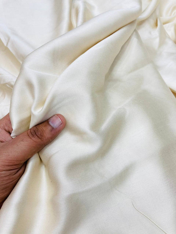 Most Premium Pure Modal Cotton Satin FABRIC (Big WIDTH!!) - Beige