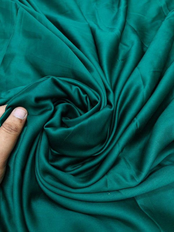 Most Premium Pure Modal Cotton Satin FABRIC (Big WIDTH!!) - DARK GREEN
