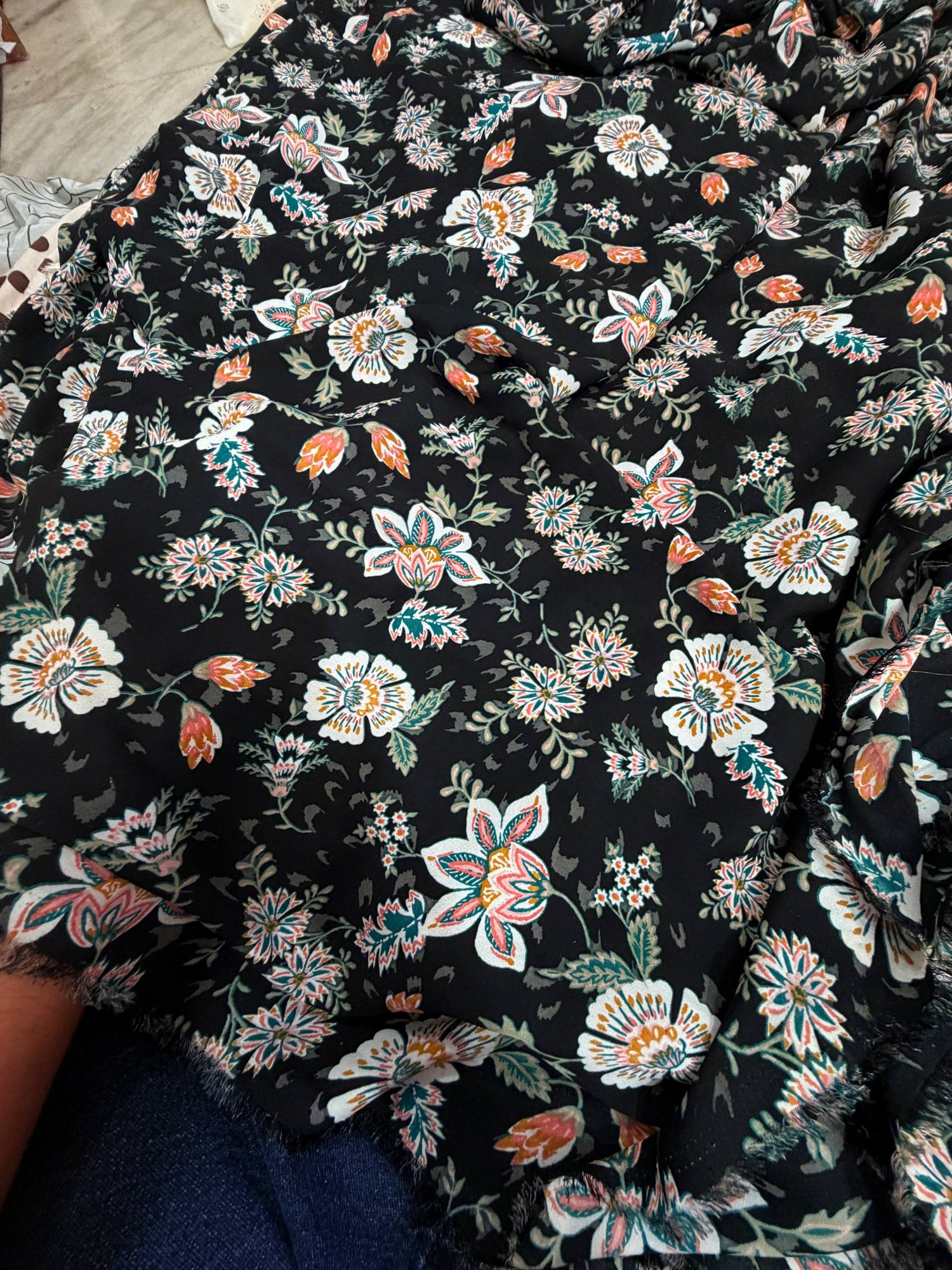 Most Premium Imported Double Crepe PRINTED FABRIC (Big WIDTH!!)