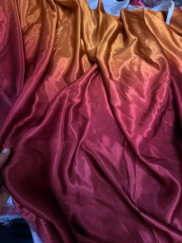 Most Premium Pure Modal Satin Fabric OMBRE Printed