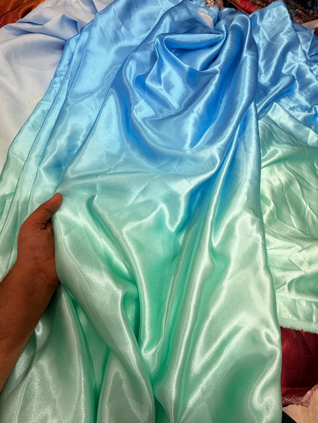 Most Premium Pure Modal Satin Fabric OMBRE Printed