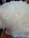 Most Premium BRANDED Mukaish Work Pure Georgette Dyeable FABRIC (Big WIDTH!!)