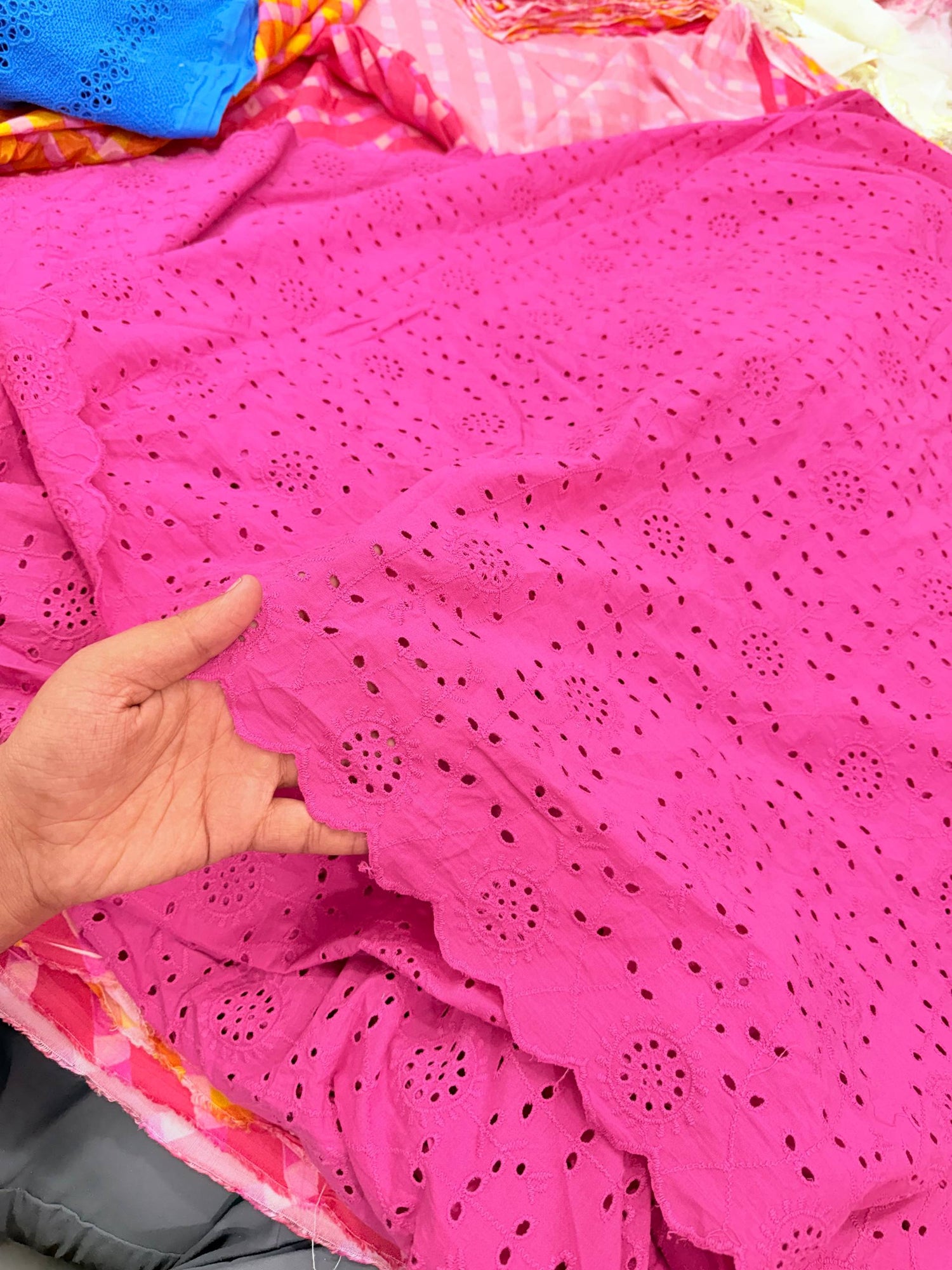 Most Premium Pure Cotton Hakuba Chikankari Fabric (Big WIDTH!!)