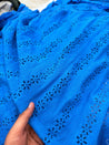 Premium Fine GPO LACEWORK Hakuba Chikan Work On Pure Cotton FABRIC (Big WIDTH!!)