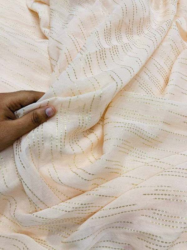 Most Premium Fine Zari Weaving On Pure Georgette FABRIC (Big WIDTH!!)