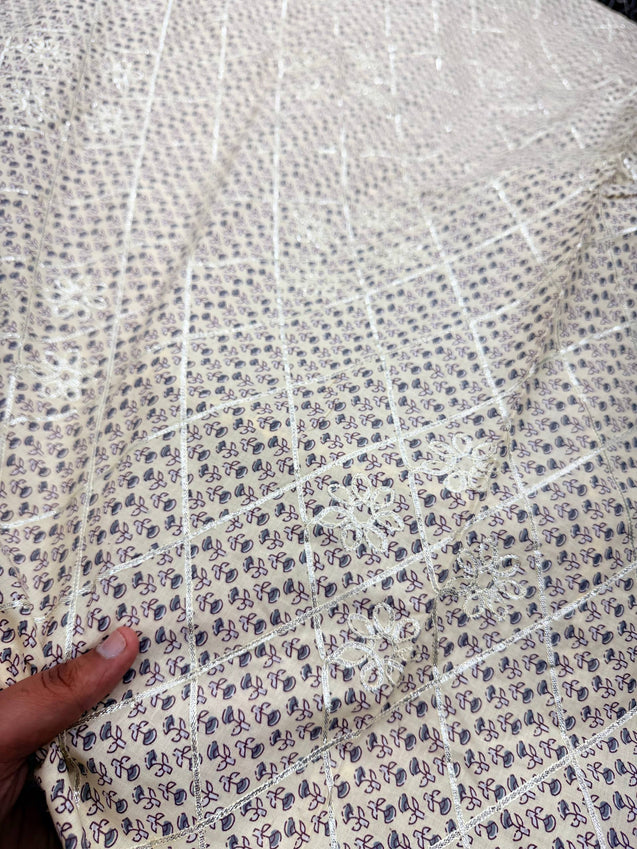 Most Premium Pure Cotton Gota Patti Printed Fabric (Big WIDTH!!)