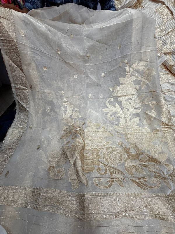 Most Premium Kanjivaram Banarasi Silk Dupatta (Full Size) - DYEABLE Also