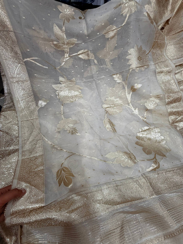 Most Premium Kanjivaram Banarasi Silk Dupatta (Full Size) - DYEABLE Also