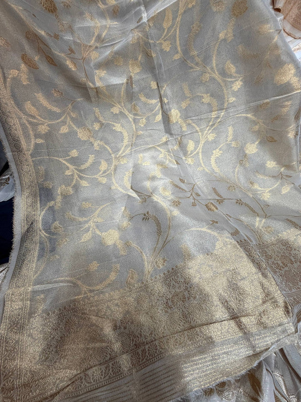 Most Premium Kanjivaram Banarasi Silk Dupatta (Full Size) - DYEABLE Also