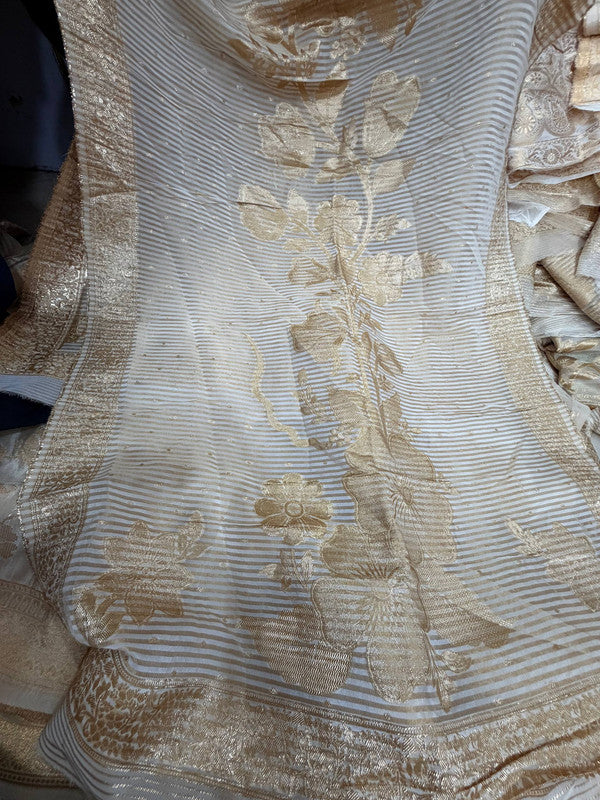 Most Premium Kanjivaram Banarasi Silk Dupatta (Full Size) - DYEABLE Also