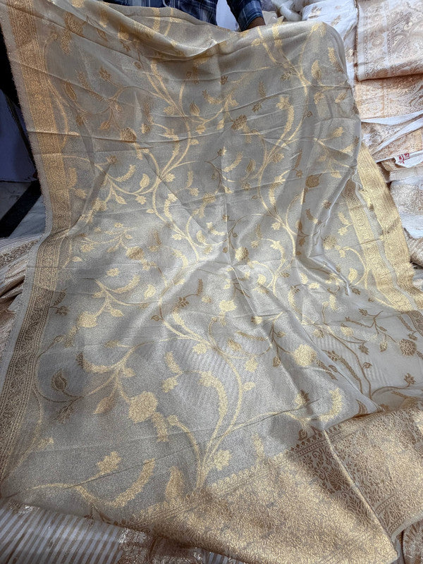 Most Premium Kanjivaram Banarasi Silk Dupatta (Full Size) - DYEABLE Also