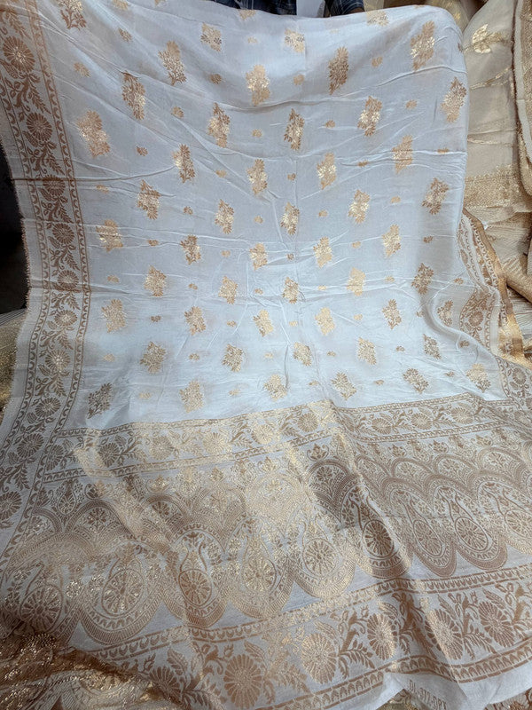 Most Premium Kanjivaram Banarasi Silk Dupatta (Full Size) - DYEABLE Also