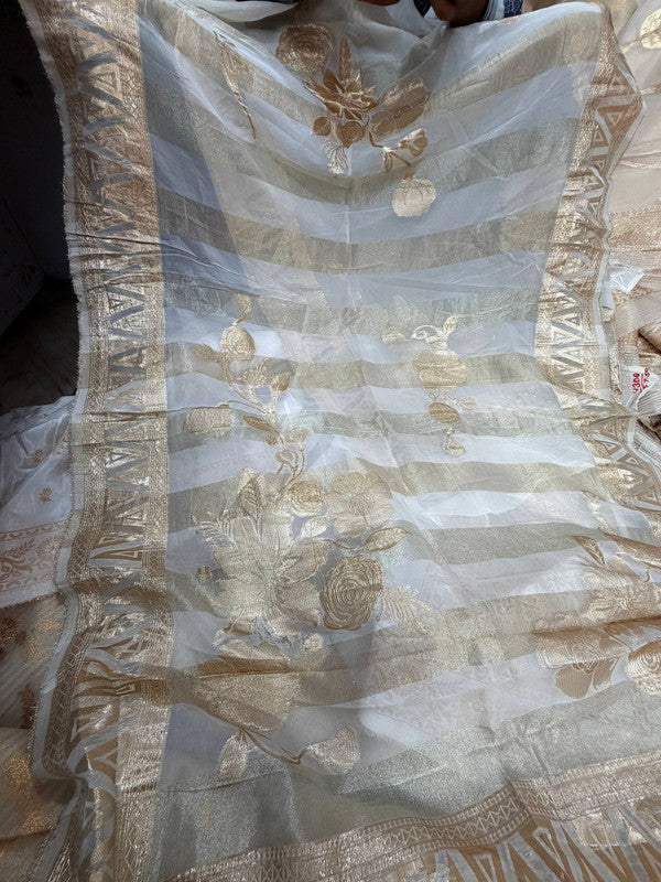 Most Premium Kanjivaram Banarasi Silk Dupatta (Full Size) - DYEABLE Also