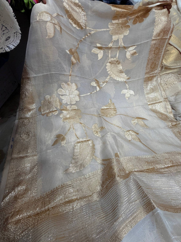 Most Premium Kanjivaram Banarasi Silk Dupatta (Full Size) - DYEABLE Also
