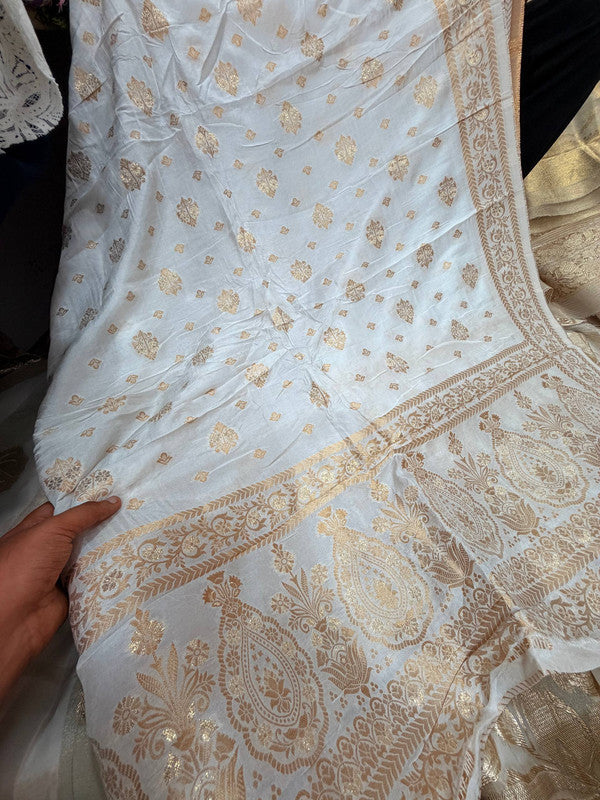Most Premium Kanjivaram Banarasi Silk Dupatta (Full Size) - DYEABLE Also