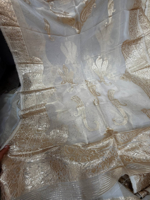 Most Premium Kanjivaram Banarasi Silk Dupatta (Full Size) - DYEABLE Also