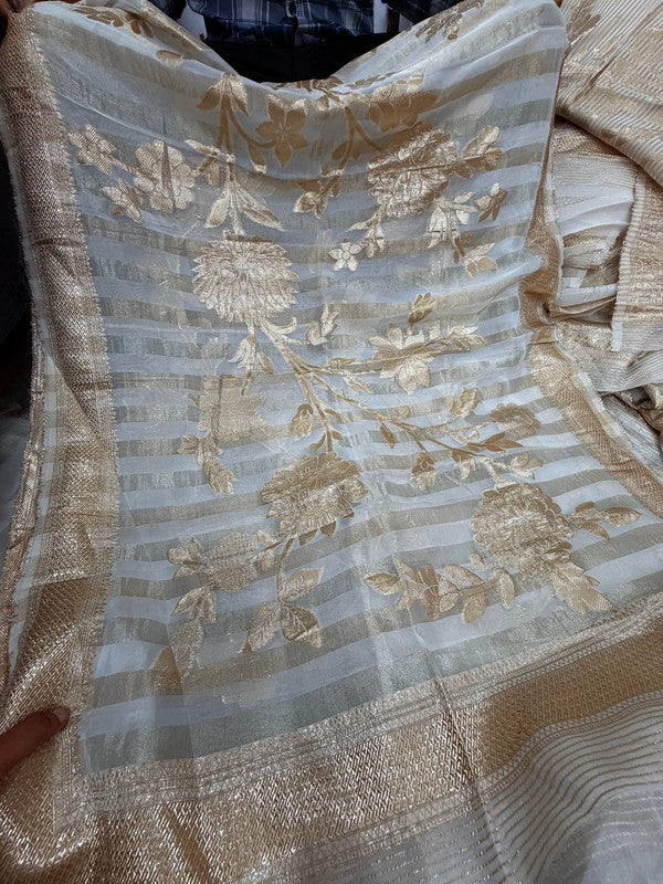 Most Premium Kanjivaram Banarasi Silk Dupatta (Full Size) - DYEABLE Also