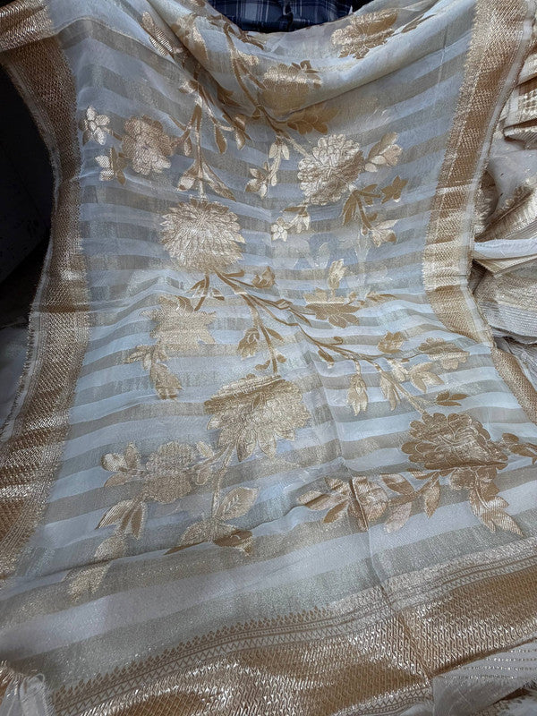 Most Premium Kanjivaram Banarasi Silk Dupatta (Full Size) - DYEABLE Also