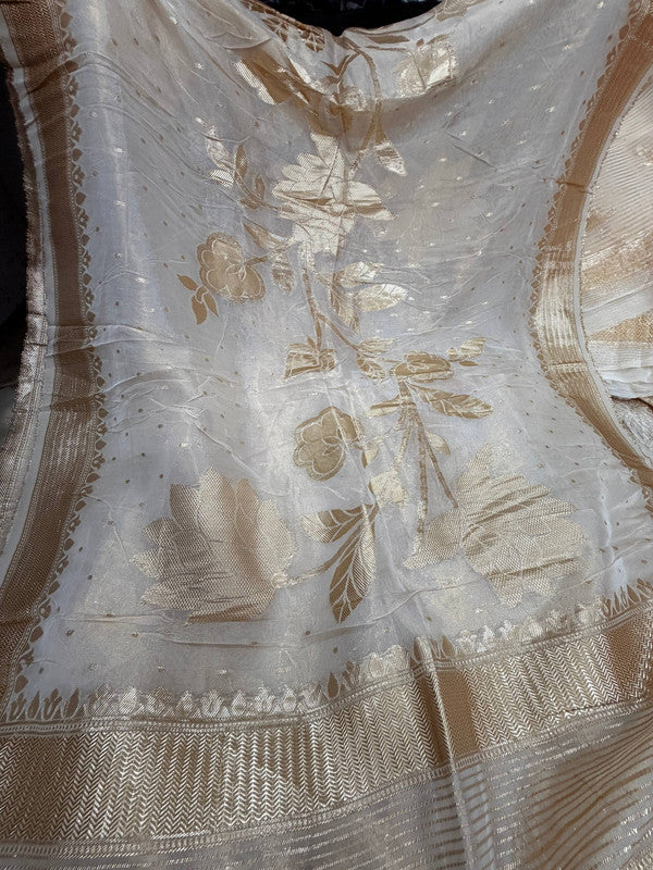 Most Premium Kanjivaram Banarasi Silk Dupatta (Full Size) - DYEABLE Also