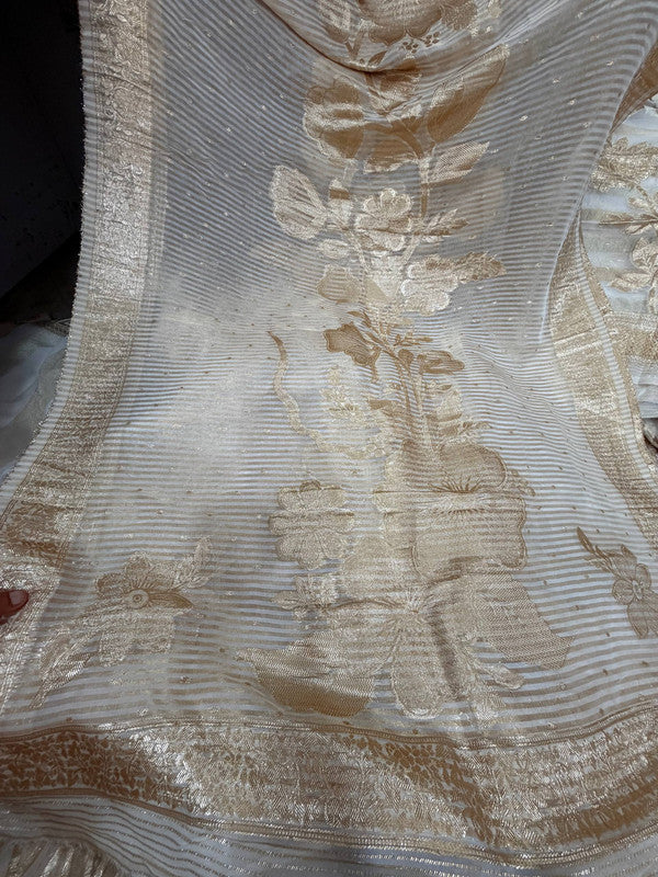 Most Premium Kanjivaram Banarasi Silk Dupatta (Full Size) - DYEABLE Also