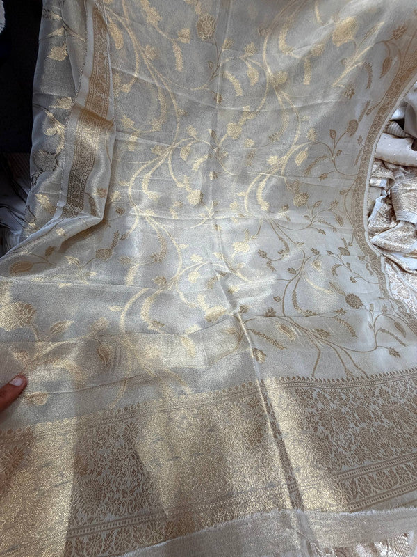 Most Premium Kanjivaram Banarasi Silk Dupatta (Full Size) - DYEABLE Also