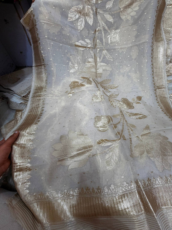 Most Premium Kanjivaram Banarasi Silk Dupatta (Full Size) - DYEABLE Also