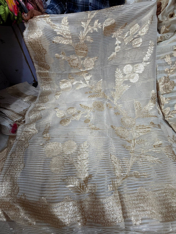 Most Premium Kanjivaram Banarasi Silk Dupatta (Full Size) - DYEABLE Also
