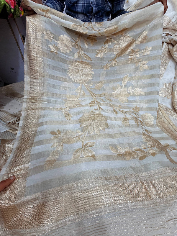 Most Premium Kanjivaram Banarasi Silk Dupatta (Full Size) - DYEABLE Also