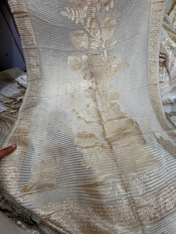Most Premium Kanjivaram Banarasi Silk Dupatta (Full Size) - DYEABLE Also