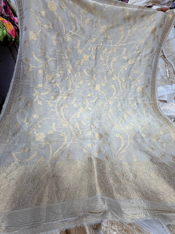 Most Premium Kanjivaram Banarasi Silk Dupatta (Full Size) - DYEABLE Also