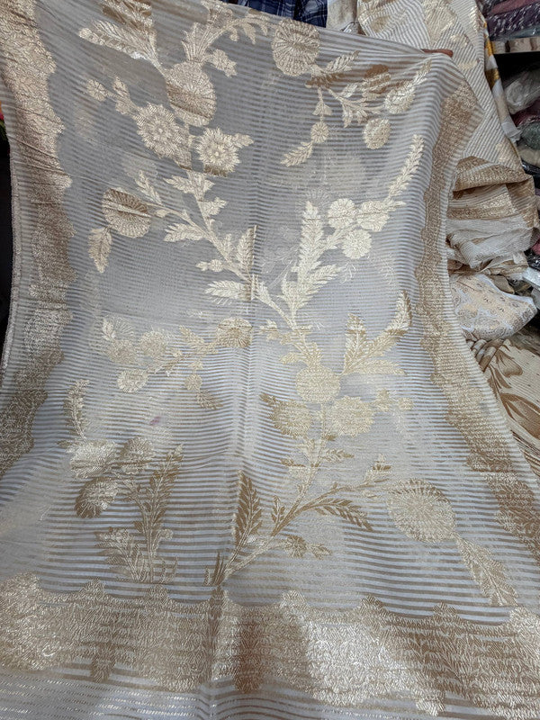 Most Premium Kanjivaram Banarasi Silk Dupatta (Full Size) - DYEABLE Also