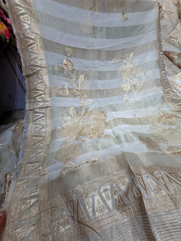 Most Premium Kanjivaram Banarasi Silk Dupatta (Full Size) - DYEABLE Also