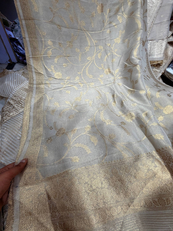 Most Premium Kanjivaram Banarasi Silk Dupatta (Full Size) - DYEABLE Also