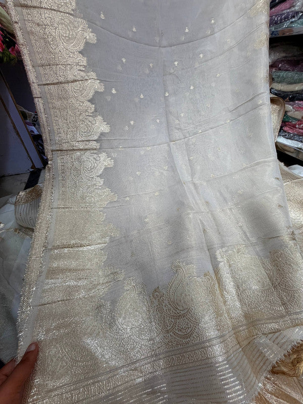 Most Premium Kanjivaram Banarasi Silk Dupatta (Full Size) - DYEABLE Also